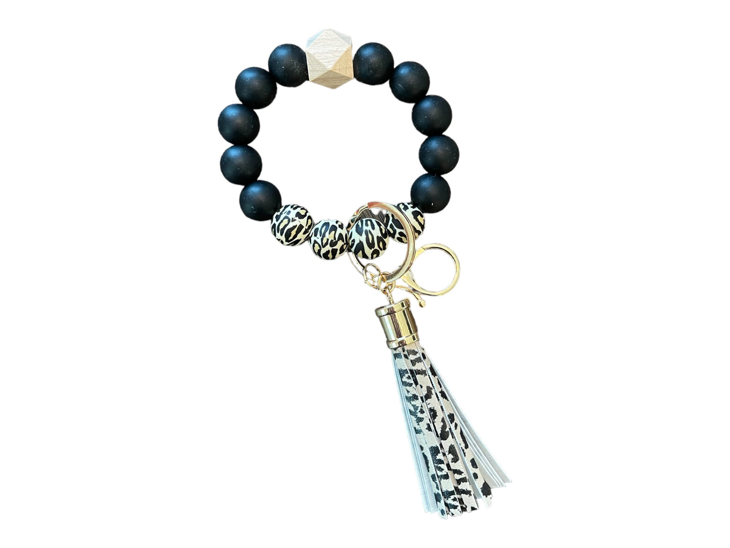 Silicone beaded keychain