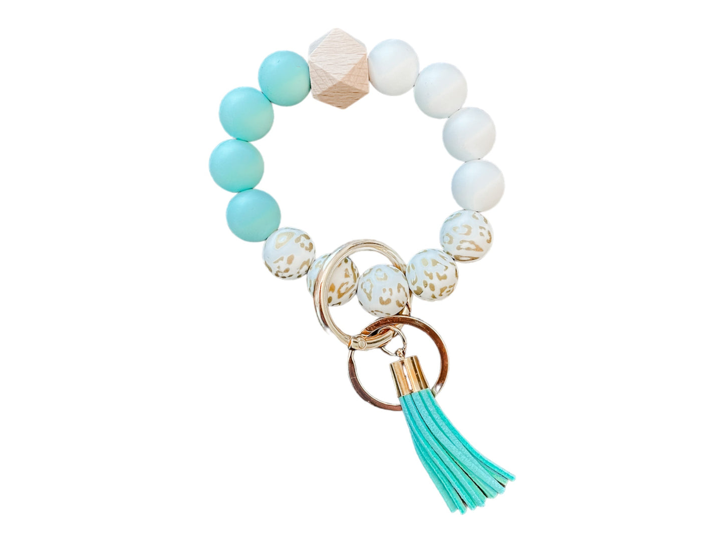Silicone beaded keychain
