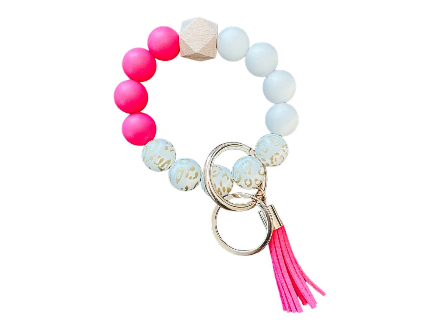 Silicone beaded keychain