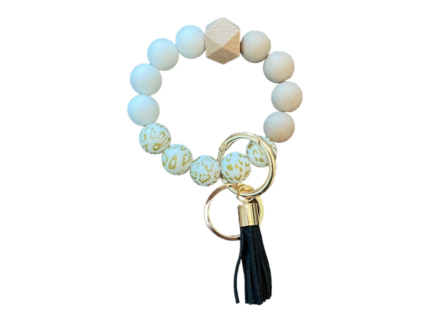 Silicone beaded keychain