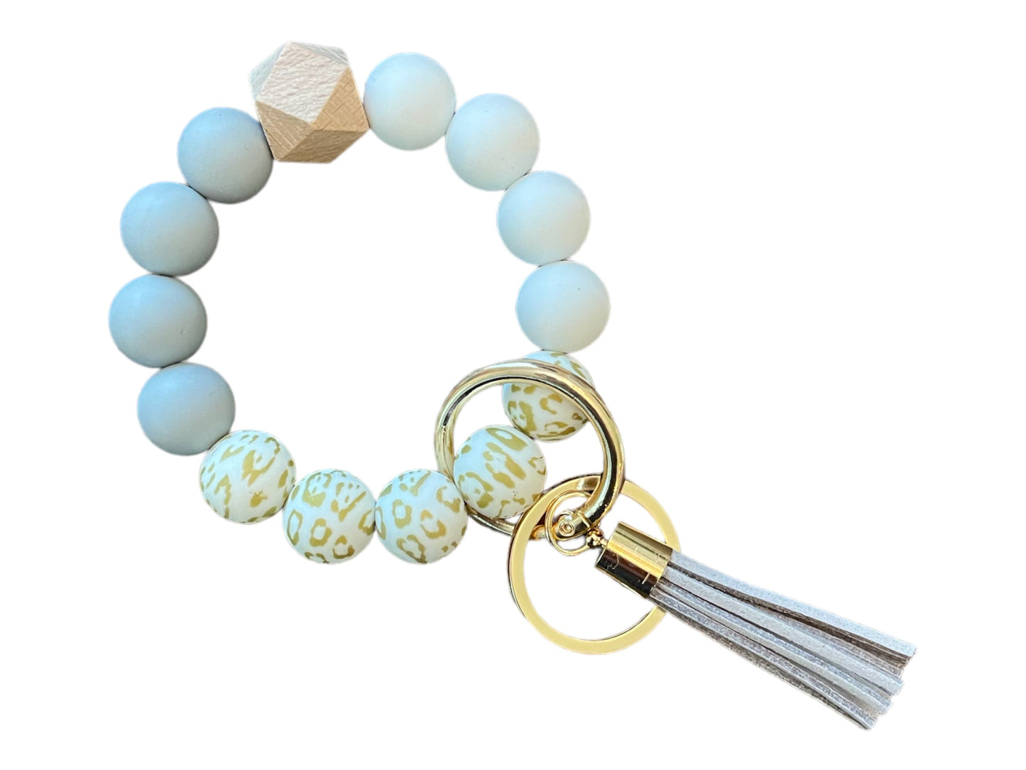 Silicone beaded keychain