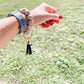 Silicone beaded keychain wholesale