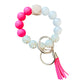 Silicone beaded keychain wholesale