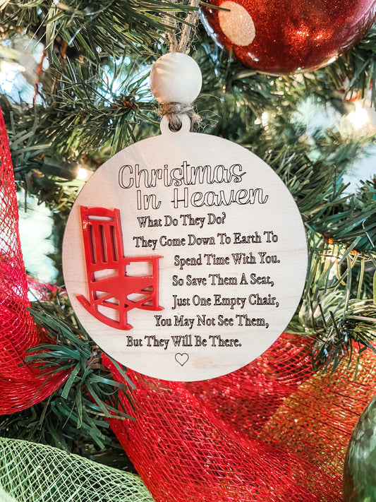 Christmas in heaven ornament