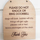 Do Not Knock Front Door Sign Wholesale
