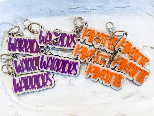 Wood/Acrylic Keychain Wholesale