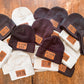 Leather Name Patch Beanies Wholesale